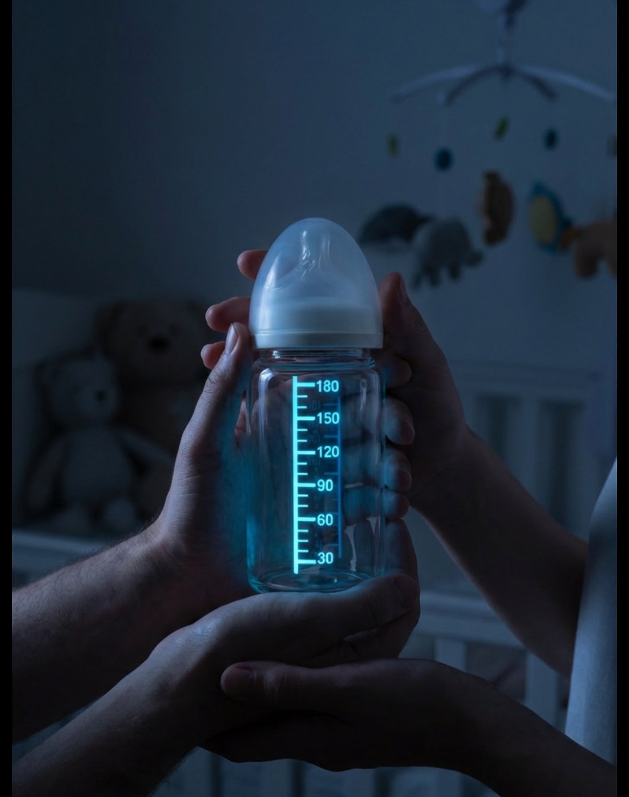 NightGlow™ — Le premier biberon photoluminescent en verre